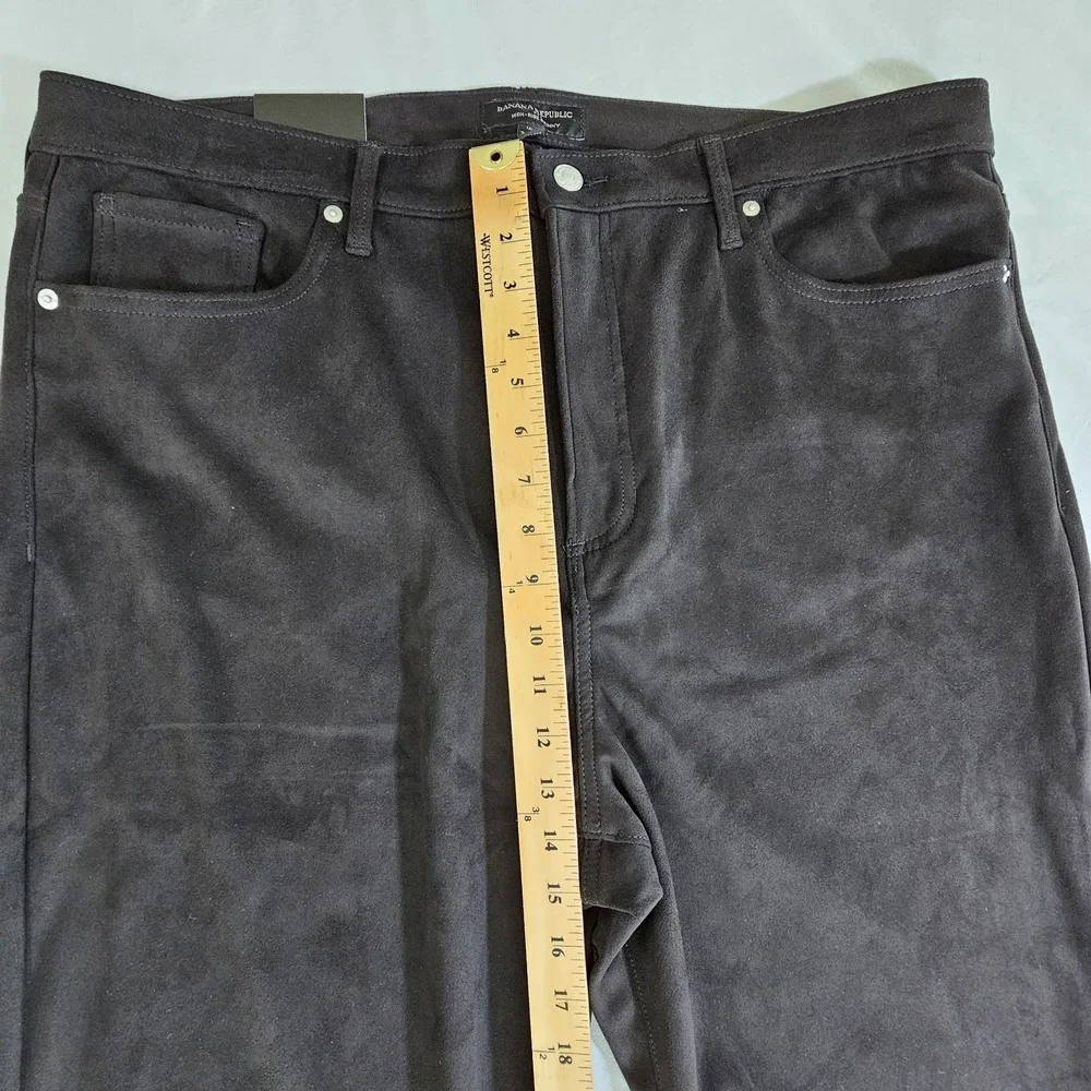 Banana Republic Women's High-Rise‎ Skinny Pants Black Knit Tall 35/20